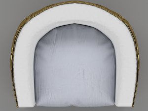 golden frame arm chair 3D Model