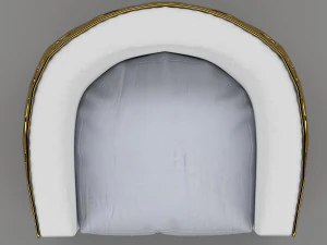 golden frame arm chair 3D Model