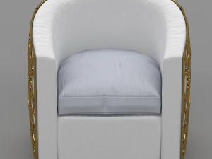 golden frame arm chair 3D Model