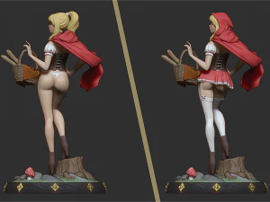 little red riding hood statue - stl 3D Print Model