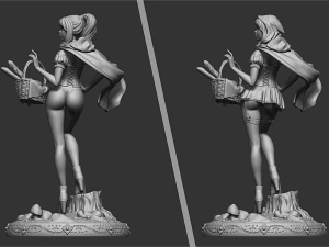 little red riding hood statue - stl 3D Print Model