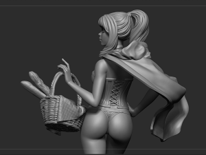 little red riding hood statue - stl 3D 프린트 모델