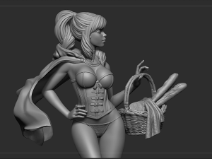 little red riding hood statue - stl 3D 프린트 모델