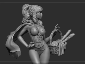 little red riding hood statue - stl 3D Print Model