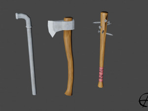 post-apocalypse melee Modèle 3D