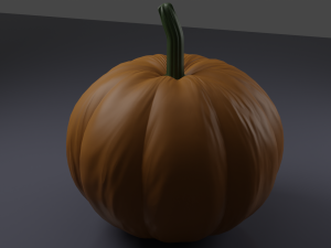 Pumkin procedural texture - Blender 3D Model