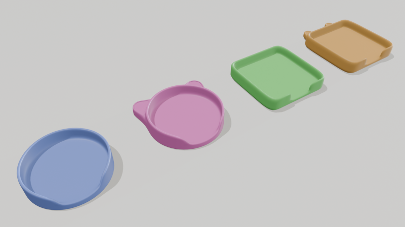 Pet Bowls Model 3D .c4d .max .obj .3ds .fbx .stl .blend 