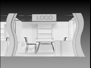 booth exhibition stand a406a Model 3D