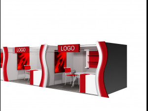 booth exhibition stand a406a Model 3D