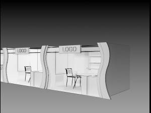 booth exhibition stand a406a Model 3D