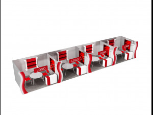 booth exhibition stand a406a Model 3D
