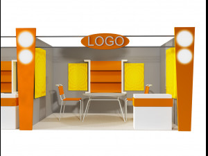 booth exhibition stand a406b Modèle 3D