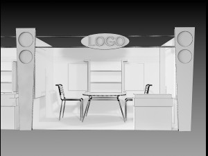 booth exhibition stand a406b 3D 모델