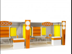 booth exhibition stand a406b 3D Model