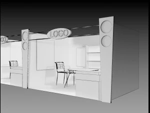 booth exhibition stand a406b 3D Model