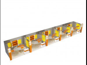 booth exhibition stand a406b 3D Model