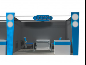 booth exhibition stand a406c 3D मॉडल