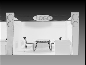 booth exhibition stand a406c Modèle 3D