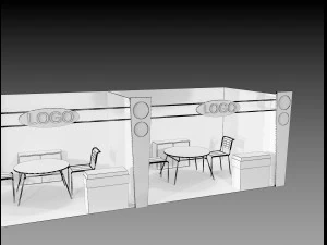 booth exhibition stand a406c 3D Model