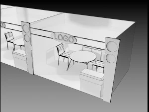booth exhibition stand a406c 3D Model
