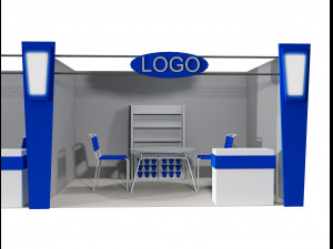 booth exhibition stand a406d Modello 3D
