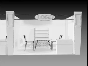 booth exhibition stand a406d 3D Model