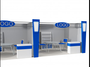 booth exhibition stand a406d Modèle 3D