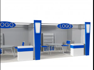 booth exhibition stand a406d 3D Model