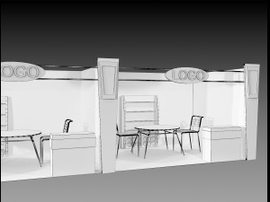 booth exhibition stand a406d Modèle 3D