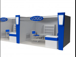 booth exhibition stand a406d 3D Model