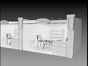 booth exhibition stand a406d 3D Model