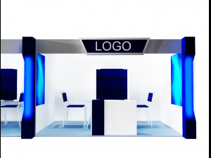booth exhibition stand a406e Modello 3D