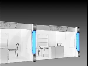 booth exhibition stand a406e 3D Model