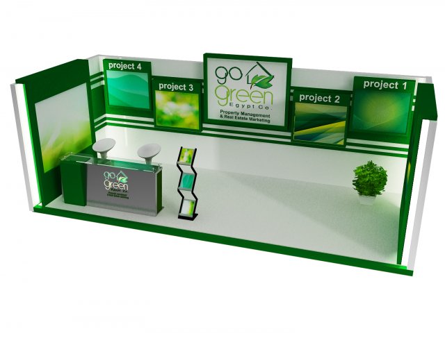 booth exhibition stand a419a 3Dモデル .c4d .max .obj .3ds .fbx .stl .blend 