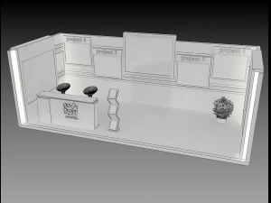 booth exhibition stand a419a 3D Model