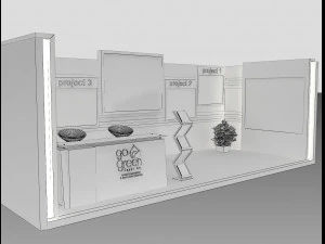 booth exhibition stand a419a 3D Model