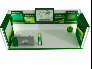 booth exhibition stand a419a 3D Model