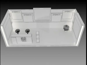 booth exhibition stand a419a 3D Model