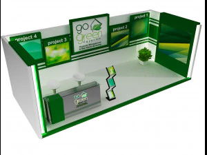 booth exhibition stand a419a 3D Model
