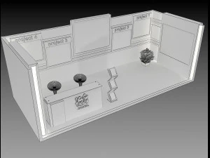 booth exhibition stand a419a 3D Model