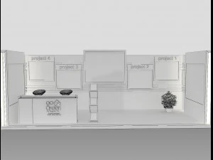 booth exhibition stand a419a 3D Model