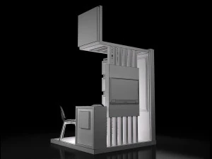 booth exhibition stand a218 3D Model