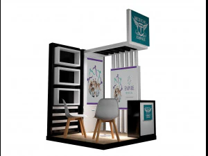booth exhibition stand a218 3D Model
