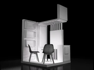 booth exhibition stand a218 3D Model