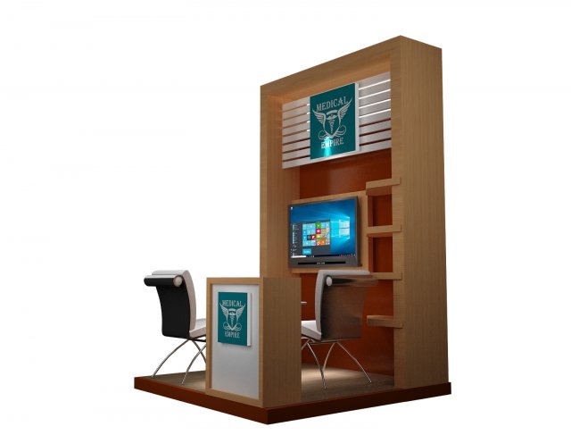 booth exhibition stand a219 Model 3D .c4d .max .obj .3ds .fbx .stl .blend 