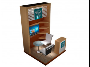 booth exhibition stand a219 Model 3D