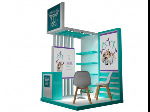 booth exhibition stand a220 3D Модель