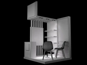 booth exhibition stand a220 3D Model