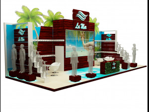 booth exhibition stand a221 Modelo 3D