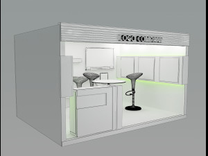 booth exhibition stand a405b 3D Model